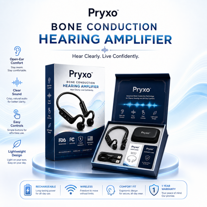 💖#1 THIS IS THE CLEAR WINNER!🔥Pryxo™ Bone Conduction Hearing Aids — Hear the sounds you should hear! ✅Made in the USA