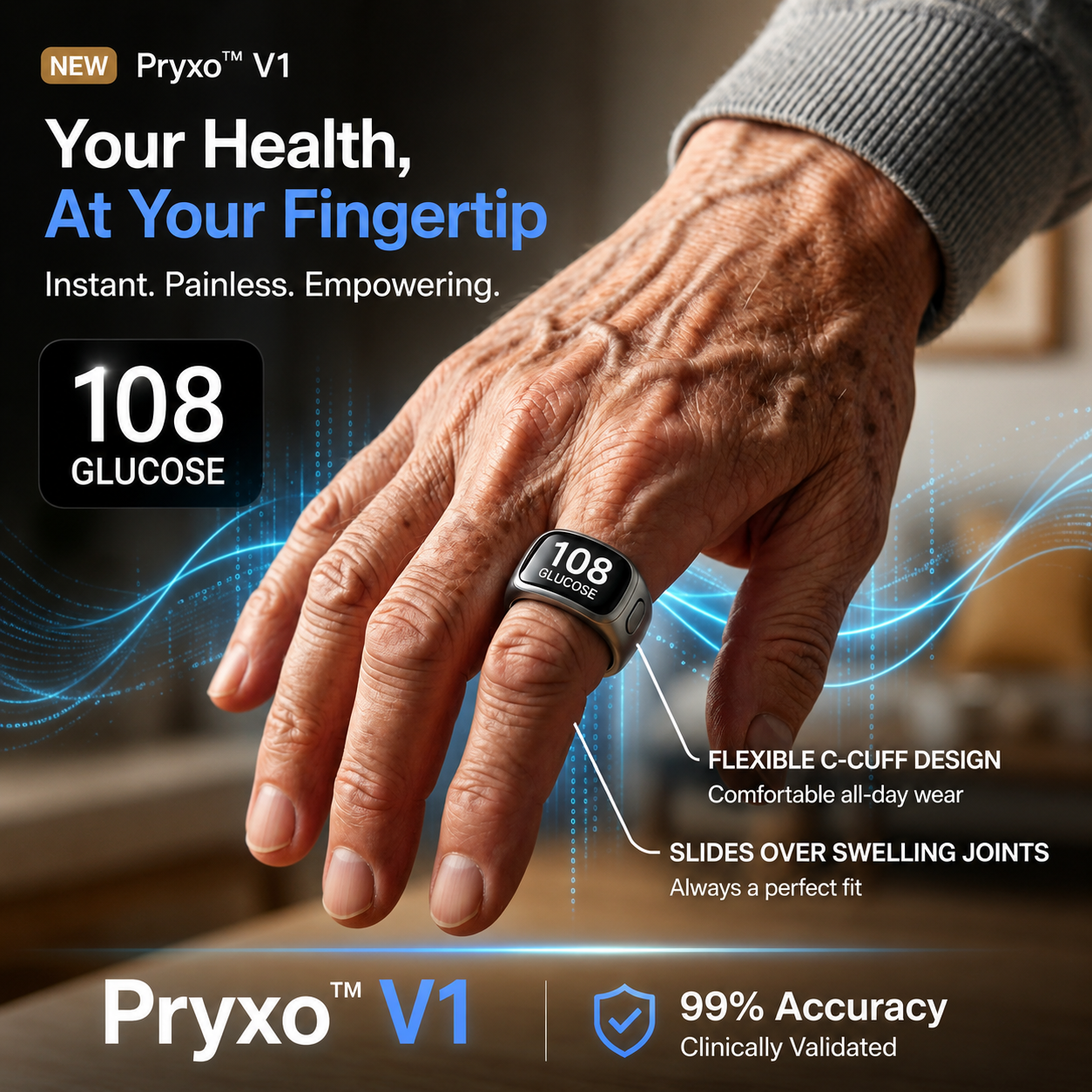 🎉 80% OFF Launch Offer🔥Pryxo™ G1 Non-Invasive Smart Ring