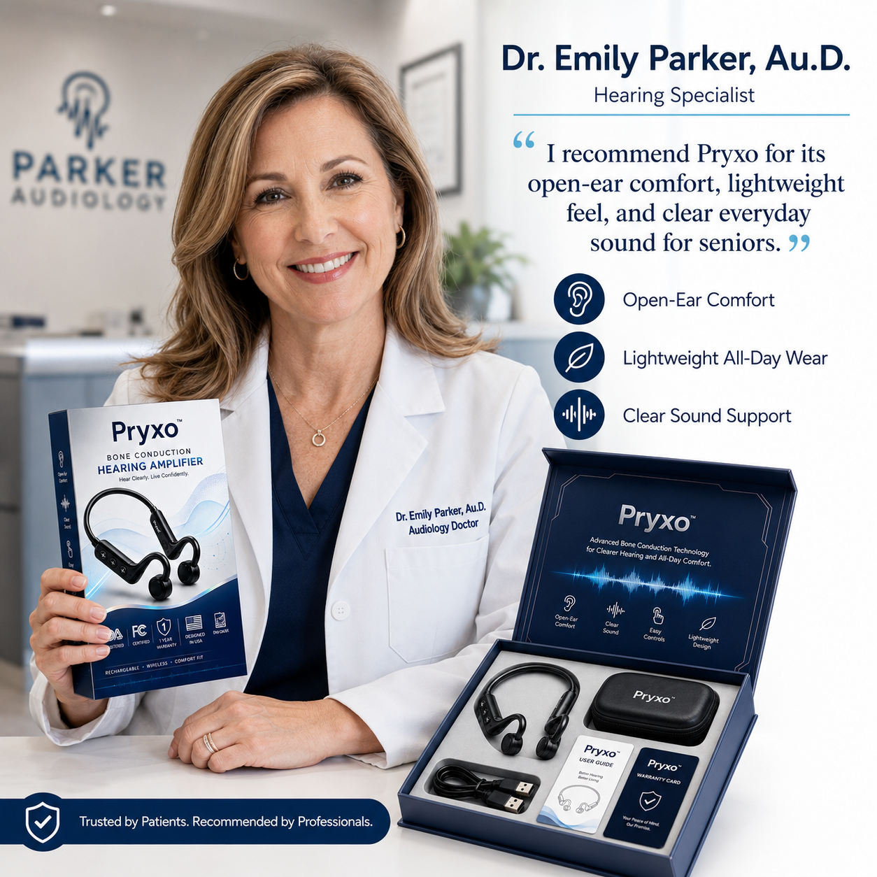 💖#1 THIS IS THE CLEAR WINNER!🔥Pryxo™ Bone Conduction Hearing Aids — Hear the sounds you should hear! ✅Made in the USA