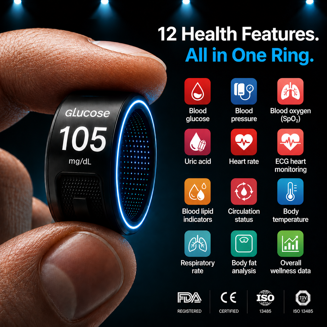 🎉 80% OFF Launch Offer🔥Pryxo™ G1 Non-Invasive Smart Ring